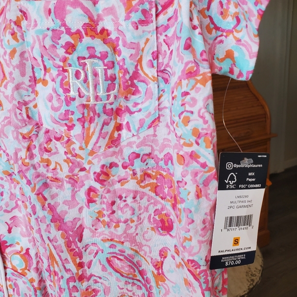 2 Pc Ralph Lauren pajamas. Size S. - Picture 3 of 6